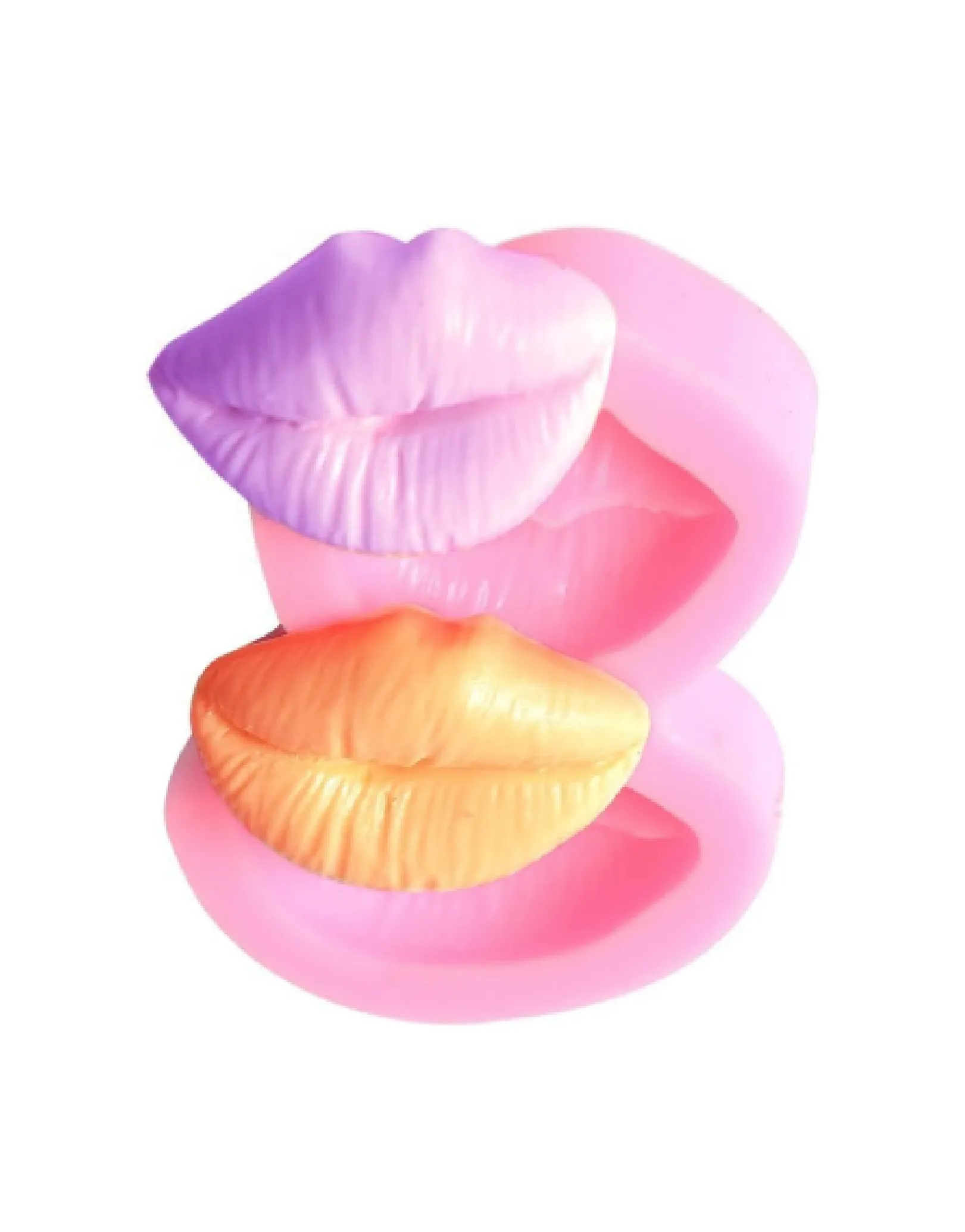 molde silicona labios besos
