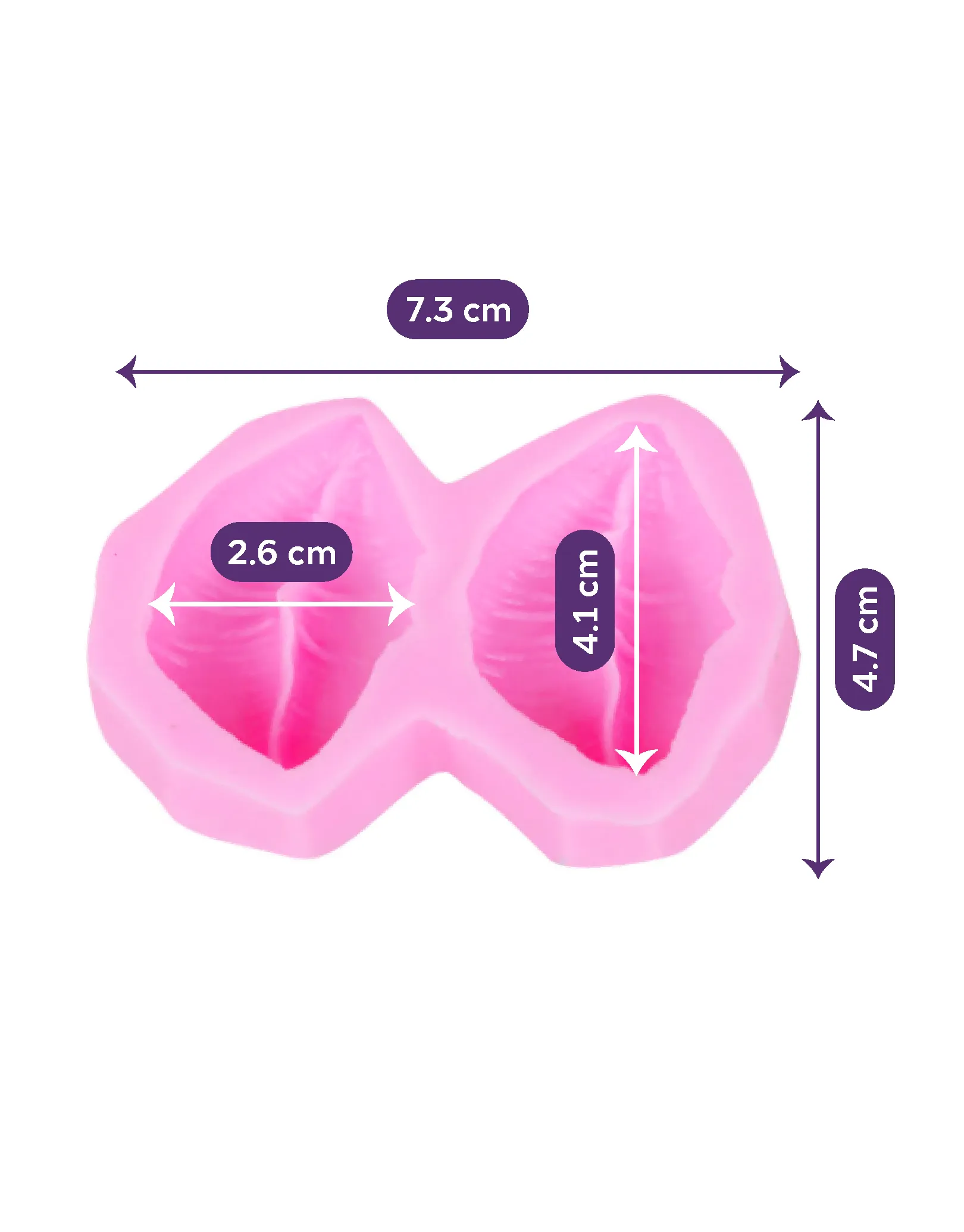 molde silicona labios besos