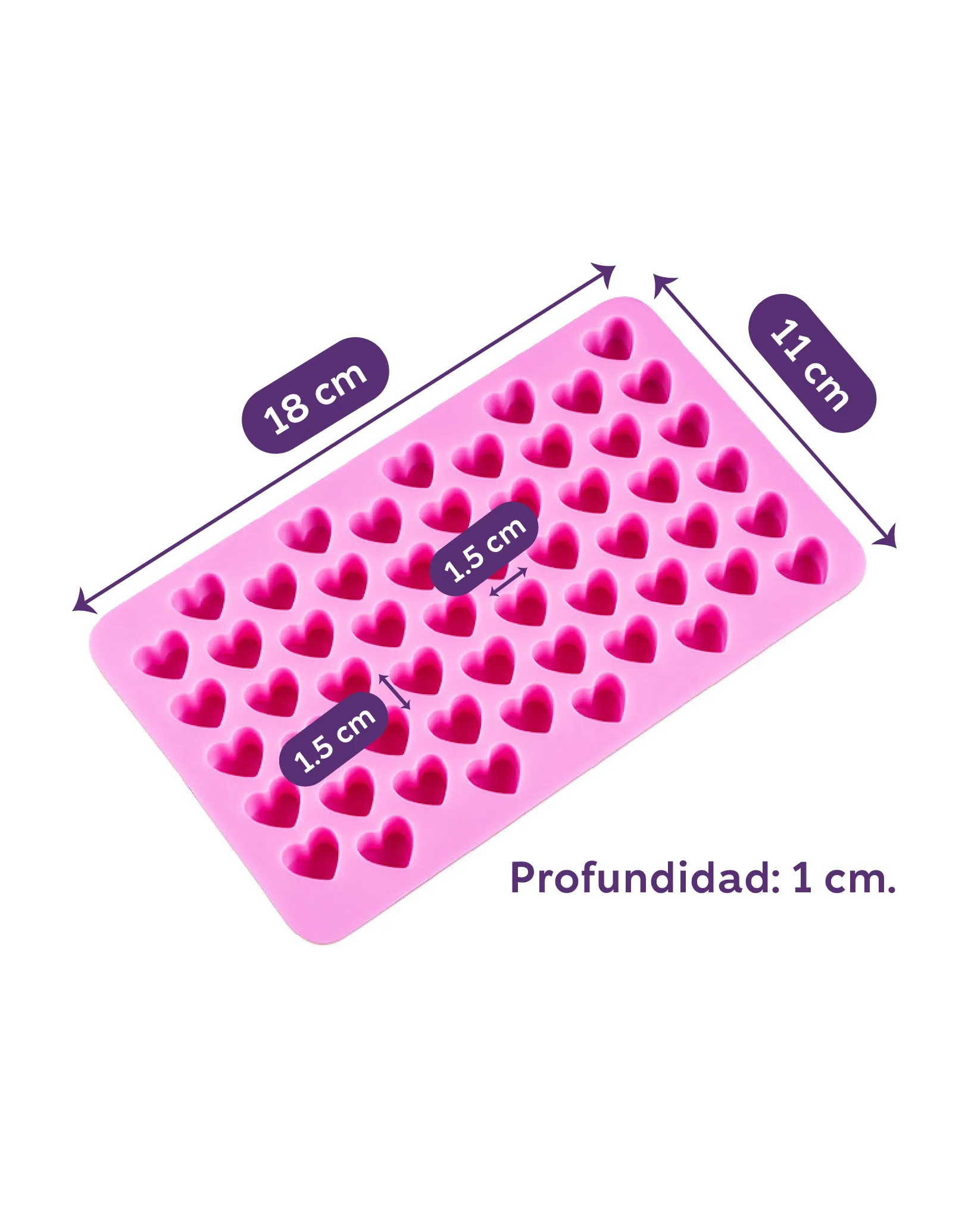 molde silicona corazon pequeño