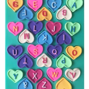 molde silicona letras corazón