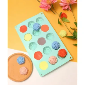 molde silicona rosas con hoja x15