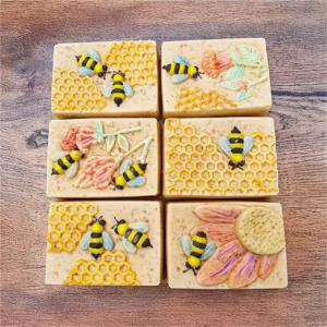 Molde silicona abeja rectangulo